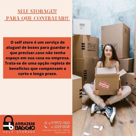 Contrate uma self storage fácil e rápido e sem burocracia.