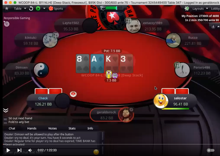 Imagem WCOOP jogando contra jogador sem noção