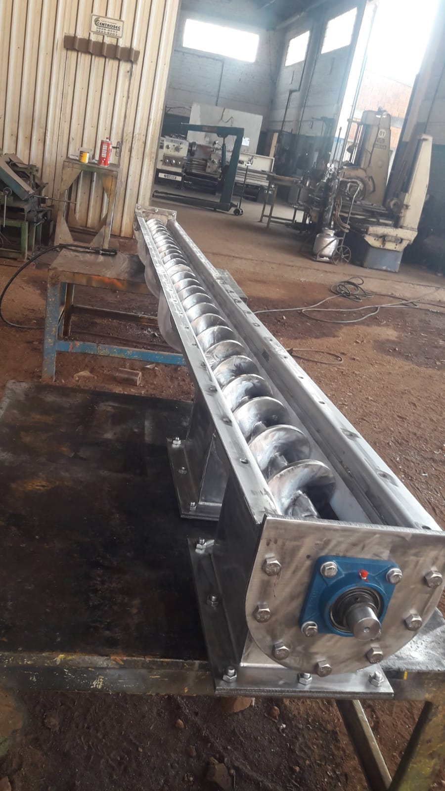 Rosca de inox para transporte de cerais